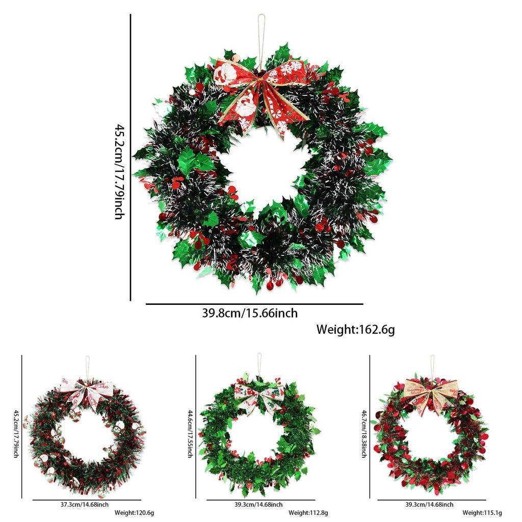 Festive Christmas Handmade Holiday Wreath With Rich Red And Green Textiles Berries And