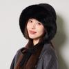 Knitted Hat Women's Autumn Winter Hemp Pattern Wool Collar Wool Hat Velvet Snow Hat