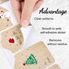 300 Stickers/Roll Christmas Stickers Gift Packaging Decorative Adhesive Stickers Label Stickers 6 Patterns Writing Notes Sticker