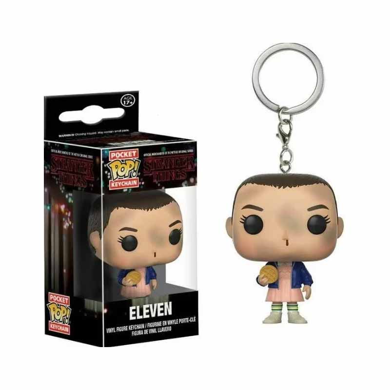Funko Pop Pocket Pop Schlüsselanhänger Stranger Things Eleven Robin Barb Steve Dustin Schlüsselring Kette Modell Spielzeug Erwachsene Kinder Geschenk Spielzeug