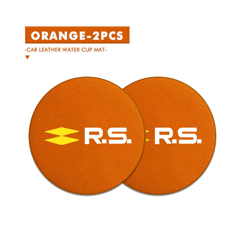 Suede Car Coaster Water Cup Holder Anti-Slip Pad Accessories For Renault Dacia RS Megan Scenic Logan Laguna Clio 3 4 Kadjar NN87