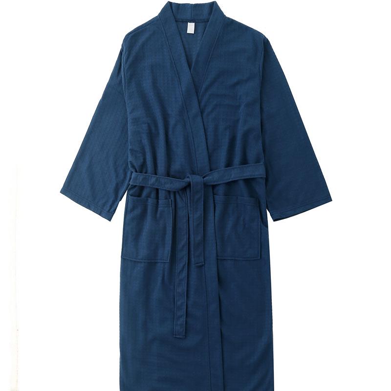 Japanese Style Thin Yukata Pajamas for Spring & Summer - Unisex Plus Size Bathrobe for Women & Men, 200 Jin Beauty Salon, Autumn Pajamas.