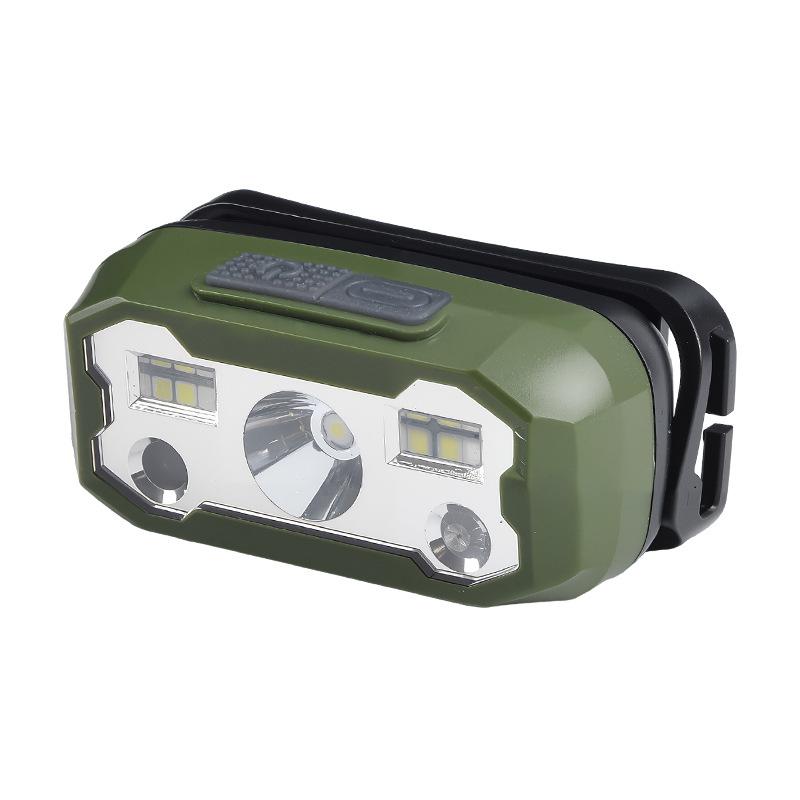 Dual-Source Induction Headlamp Super Bright Night Fishing Light Specialized Head-Worn Outdoor Mountain Climbing Mini Flashlight