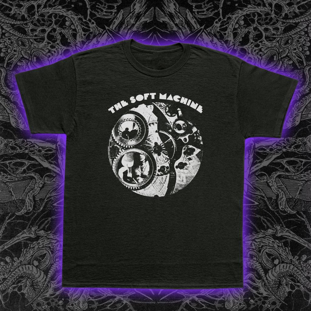 Soft Machines Debütalbum T-Shirts mit progressivem Rock und psychedelischem Jazz reine Baumwolle Paar Streetwear Oberteile