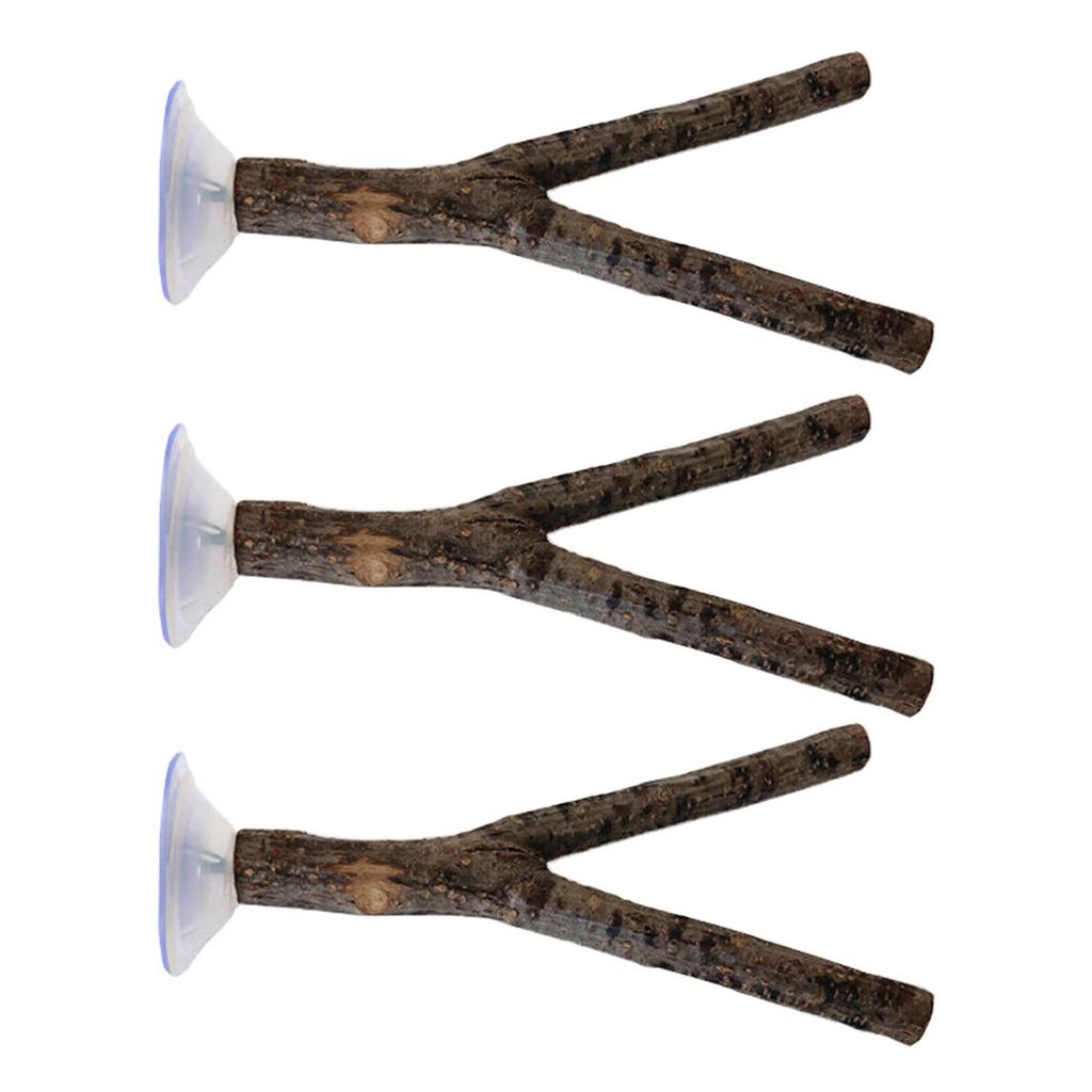 3pack Durability Bird Stand Wood Bird Perches Stand Pole Pet Bird Training Tool Bird Cage Accessories Pet Toy