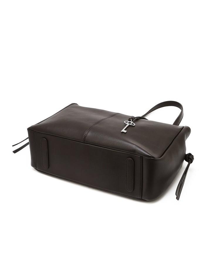 Athe Vanessabruno [Demain] Dark Brown Leather Deman Shoulder Bag L Aaba6F286W3