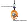 Golden Wood Lucky Money Bag Hanging Ornament - Keychain & Car Pendant Decor