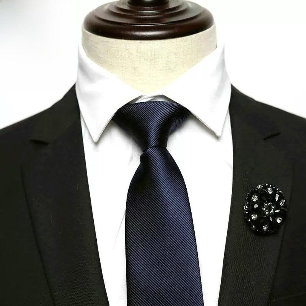 Floral Black Necktie Stripes Retro Cravat Simple Men Necktie Boys