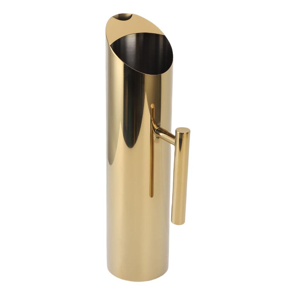 Handle Design Stainless Steel Pitcher 2L Capacity Water Pitcher Beverage Container Bar Drinkware