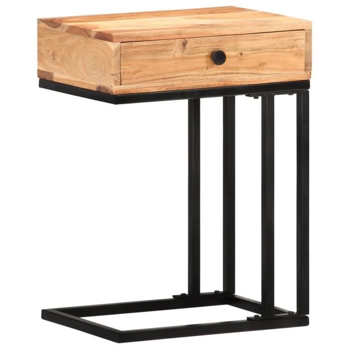 VidaXL Table d'appoint en forme d'U 45x30x61 cm Bois d'acacia massif