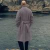 Herren Karriertes Woll-Zweireihiges Mittellanges Sakko - Herbst/Winter Stil