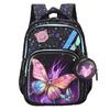 Kids School Backpack 16 Inch 3D Hard Shell Butterfly Design Grades 1-6 Breathable Oxford Fabric With Padded Straps