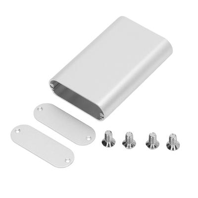 Scatola elettronica in alluminio Custodia per progetto in alluminio argento opaco per circuito stampato 24x70x110mm