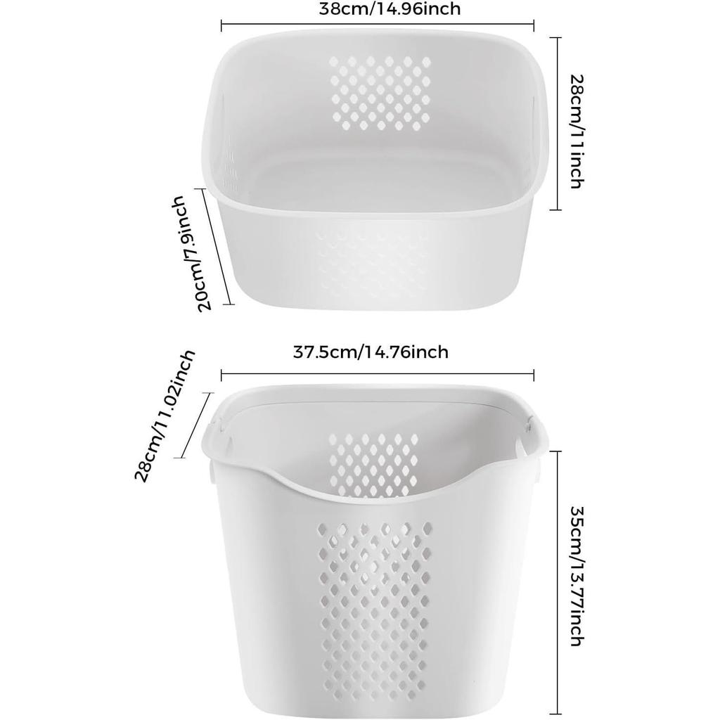 Laundry Hampers, 3 Tier Laundry Baskets Dirty Clothes Hamper with Wheels for Home, Dorms, Laundry Room and Apartment