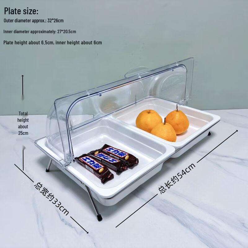 European Style Transparent Pastry Display Tray with Lid
