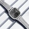 Relógio de Calendário Retro Quartzo Açucarado – Design Quadrado Unissex com Pulseira de Aço, Ideal para Estudantes e Pessoas que se Deslocam