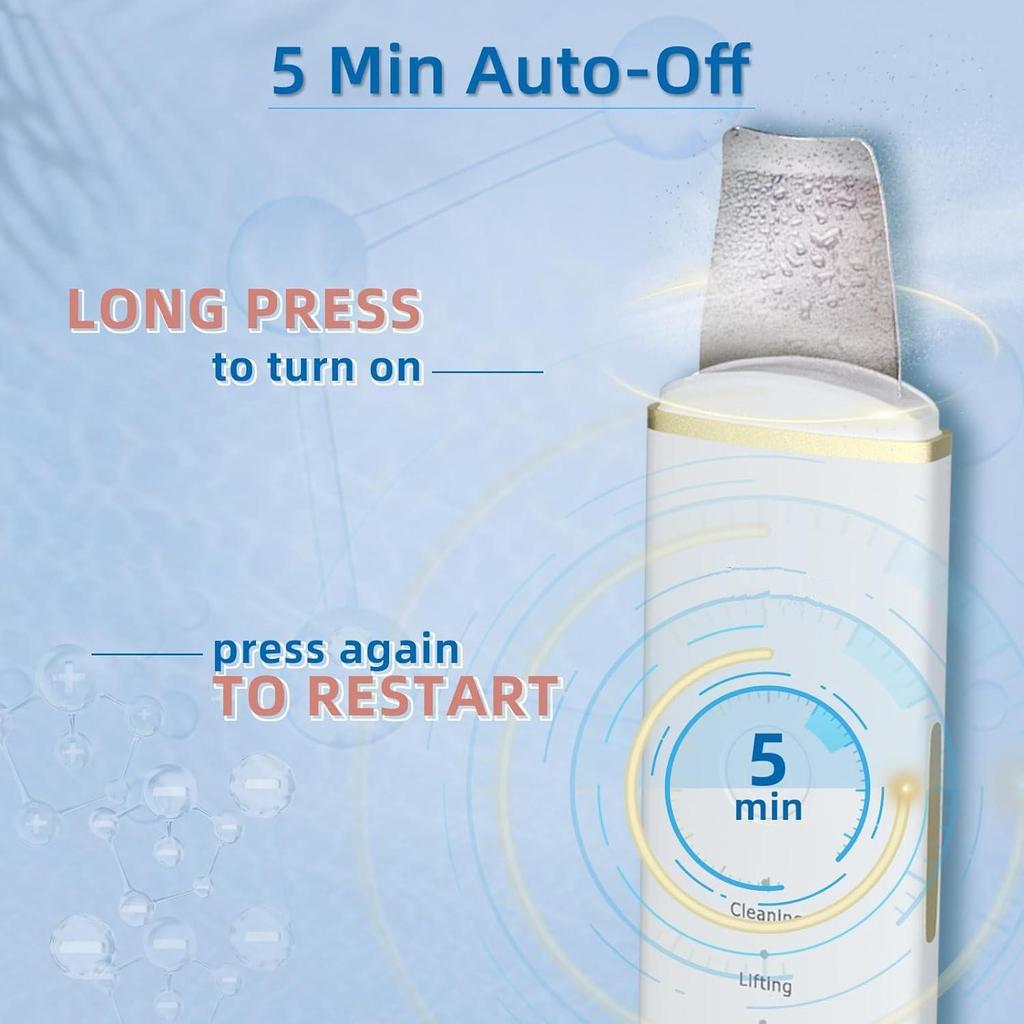 Skin Scrubber Face Spatula, Skin Spatula Pore Cleaner Blackhead Remover Tools for Facial Deep Cleansing-4 Modes, White