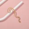 Bisaer Elegant Snake Shape Stud Earrings for Women Fashion Jewelry