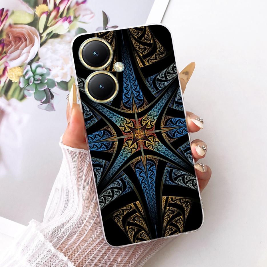 For Vivo Y27 4G Case V2249 Luxury Flower Butterfly Painted Cover Soft Slim Phone Case For Vivo Y27s Y 27 s VivoY27 5G V2302 Bags
