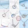 New 925 Silver Necklace Zircon Heart Butterfly Simple Necklaces For Women Anniversary Birthday Jewelry Gift Female