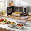 Stackable Fruit,Vegetable,Meat Food Container Durable Sealed 304 Stainless Steel Fresh-keeping Box Refrigerator&Microwave Safe