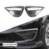 BEH1 For Tesla Model Y Fog Lamp Spoiler Blade Trim Protective Cover Woof Tooth Wind Knife ABS Decoration Sticker Car Accessories