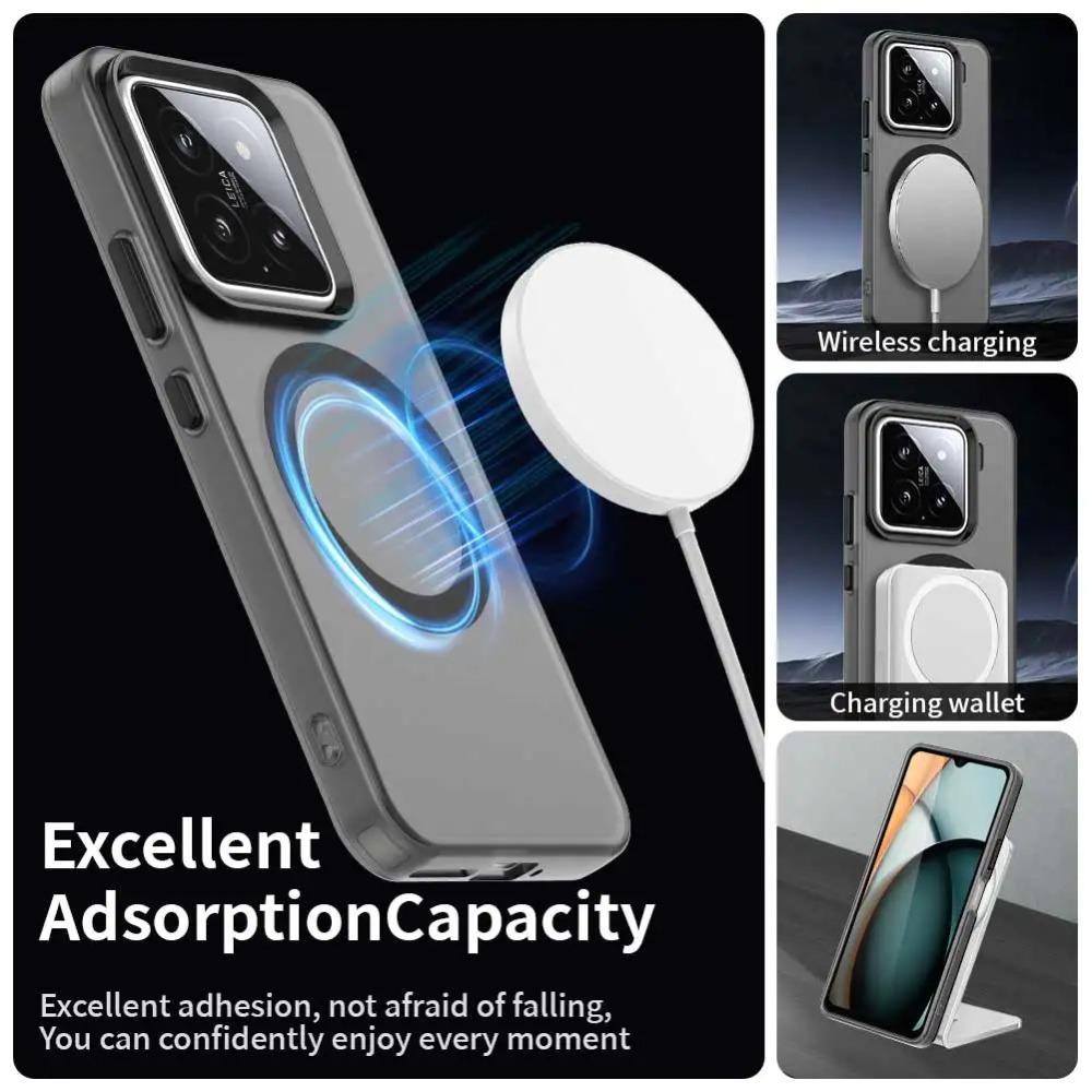 Minimalist Design Candy Color Matte Clear Case For Xiaomi 15T Pro 14T Pro 17 Pro Max Magnetic Wireless Charge Anti-Fall Cover