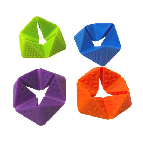 

4Pcs Silicone Textured Flip Fidget Toy Quiet Stress Relief Fingertip Flip Sensory Toy Focus Aid Home Office Decompression Desk Toy 4pcs