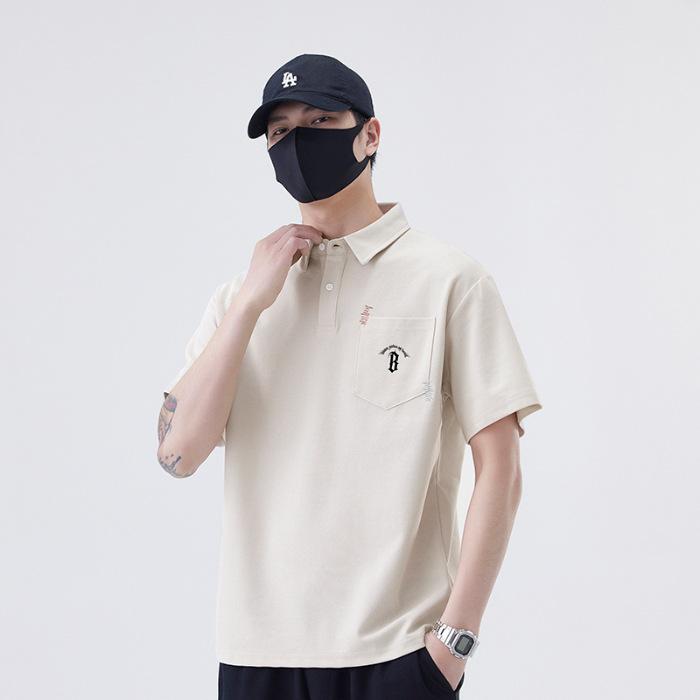 New Summer T-shirt Loose Trendy Lapel Short-sleeved POLO Shirt T-shirt