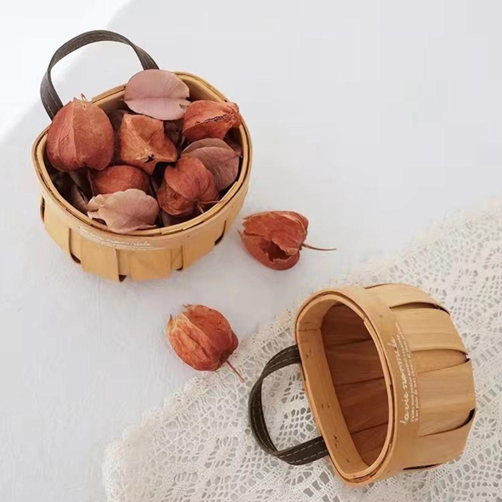 Waterproof Wall Hanging Storage Basket with Handle Desktop Clutter Sorting Box  Farmhouse