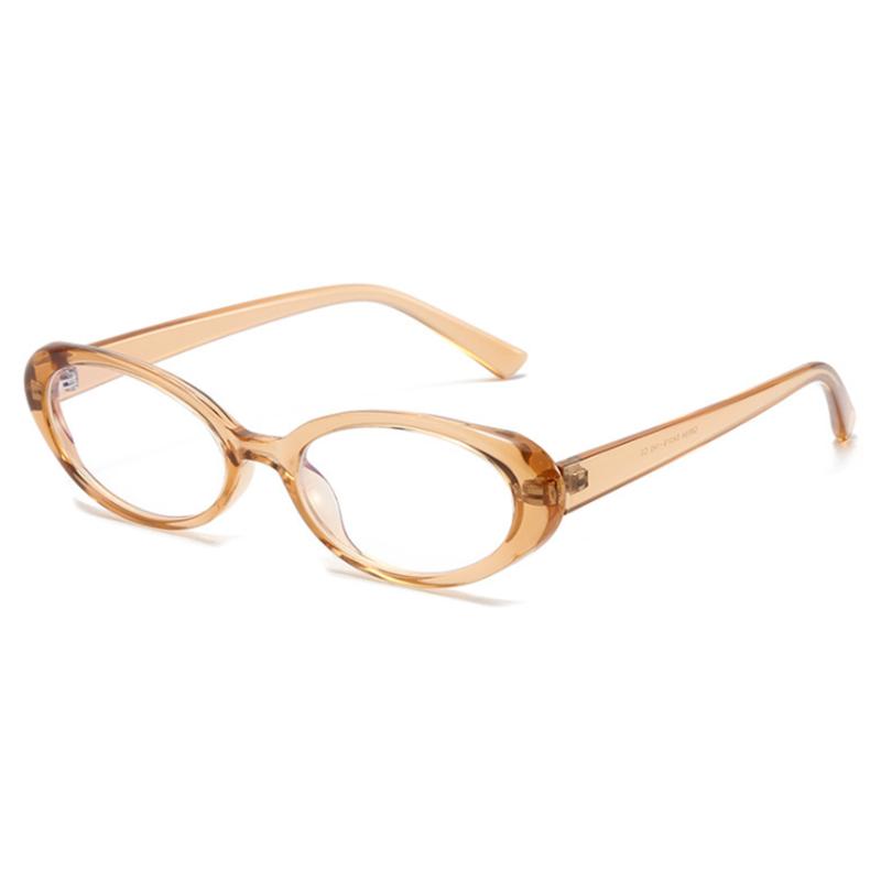 Kleine Fassung Blaulichtfilter Ovale Myopiegläser Rezeptbrille Damen Herren Optische Brille 0 -0.5 -0.75 Bis -6.0