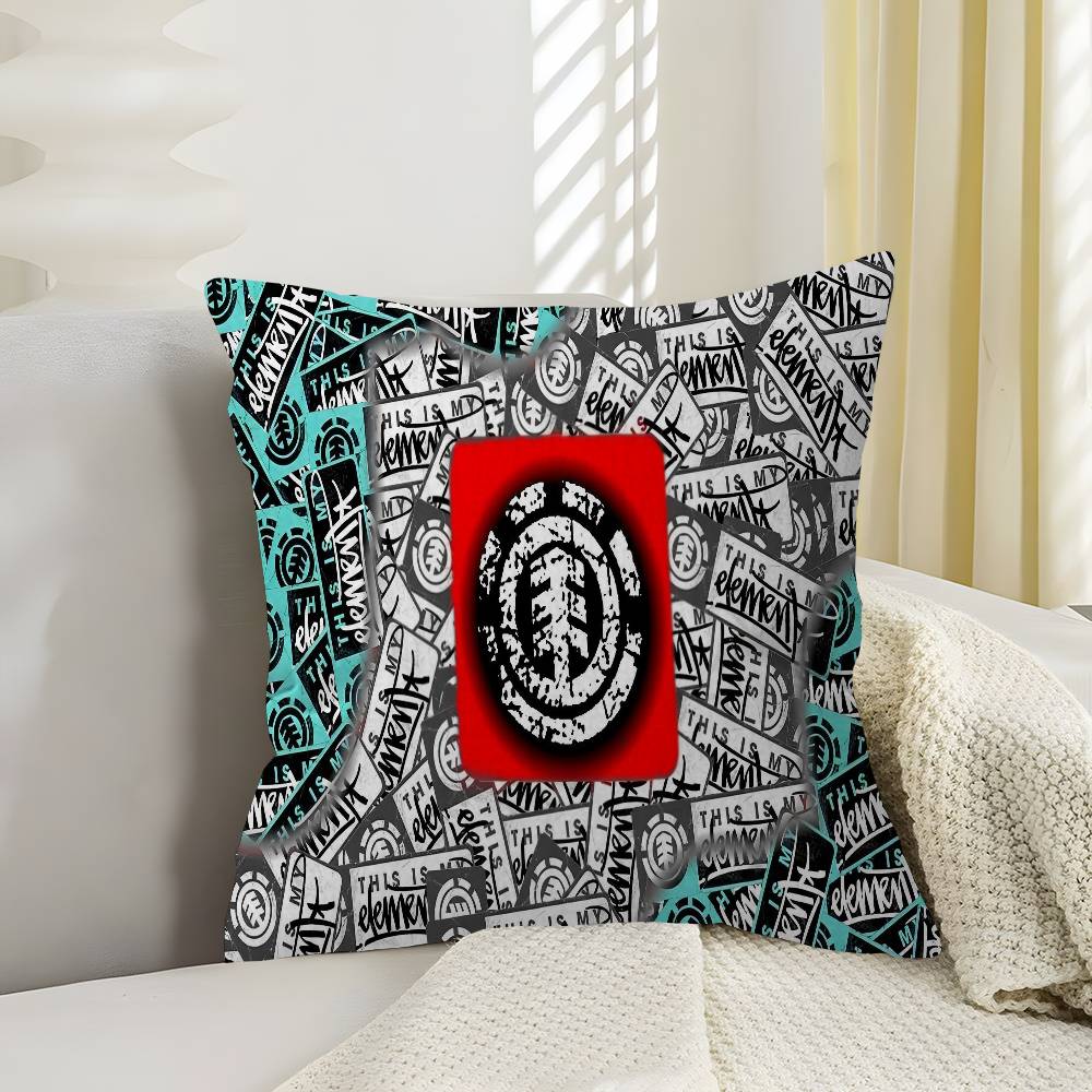 E-Element Skateboards Boardsport Logo Pillow Gift Home Office Decoration Bedroom Sofa Car Cushion Cover case 45x45