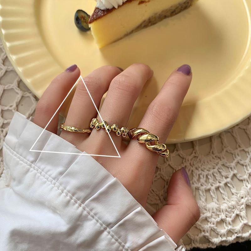 

Premium 925 Quality Pure Silver Twisted Hollow Wave Ring Geometric Style For Gifts Women J1722