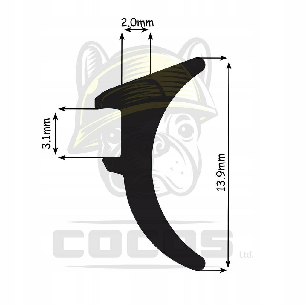 Seal for PVC windows S-332 BLACK 1m
