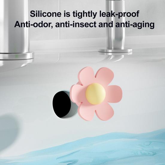 2 ks Silikonový přepadový kroužek do dřezu Snadná instalace Zátka odtoku vany Květinový tvar Zátka přepadu dřezu Hotelové lázeňské příslušenství