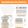 87Pcs BOPS Heat Shrink Paper Set for Making Keychains Supplies with Various Shape and Color