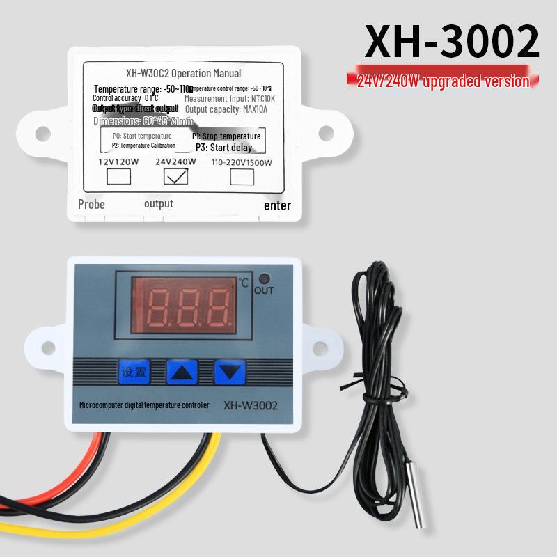 12/24В Цифровой Интеллектуальный Регулятор Температуры с Датчиком