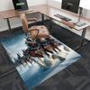 1pc Budweiser Clydesdale Horses Office Chair Mat - Anime Cartoon Design, Non-Slip Carpet for Home and Office Decor, Suitable for All Seasons.C002