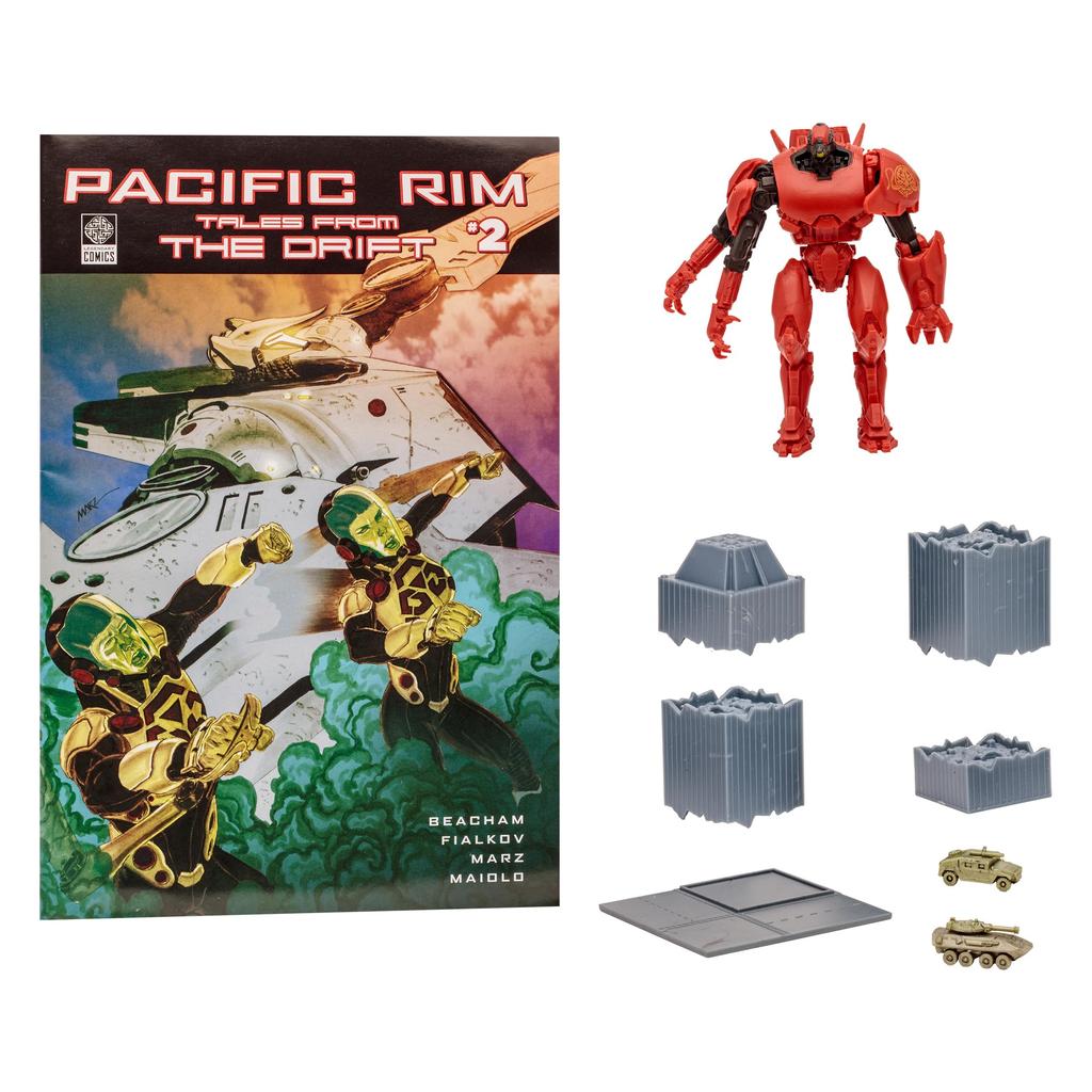 Pacific Rim McFarlane Toys Crimson Typhoon Scale Figure Playset with 14738 (Jaeger) 4-Inch Comic,