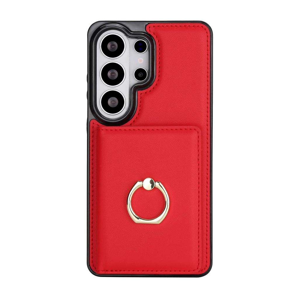 Brieftaschenhülle für Samsung Galaxy S26 Ultra/S26 Plus/S26 mit Kartenhalter, 360° drehbarer Ring-Ständer, Magnetverschluss, stoßfest