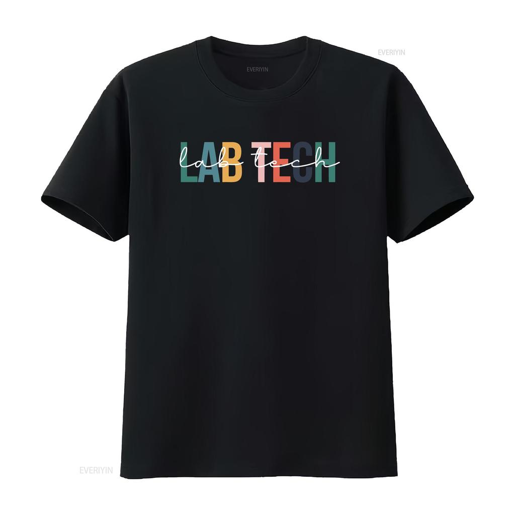 Lab Tech T Shirt Medical Laboratory Science Microbiologist Life Vintage Breathable Top For Everyday Wear Unisex Fashion