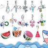 New In Copper Summer Watermelon Coconutariel Charms Bead Fit Original Bracelet Trinketfor Diy Women Jewelry