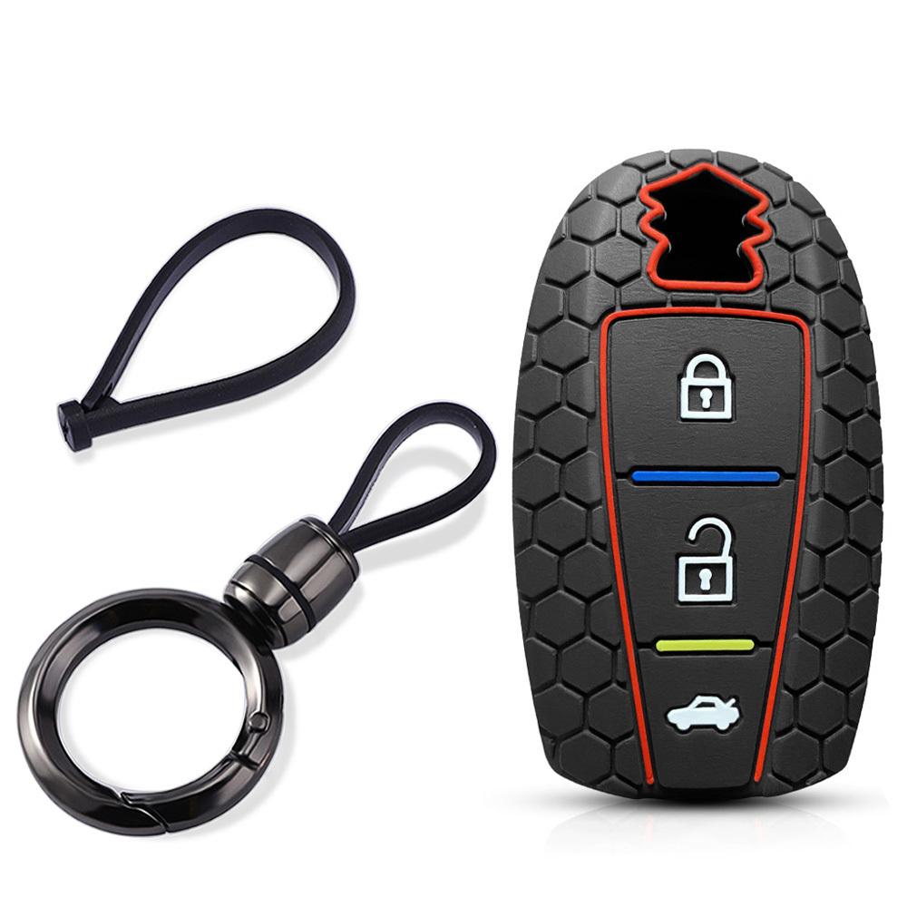 Für Suzuki Vitara S-Cross Swift 4 Baleno Alivio Kizashi 2 3 Tasten Silikon Schlüsselhülle Schale Auto Fernbedienung Schlüsselhülle Halter Schlüsselanhänger