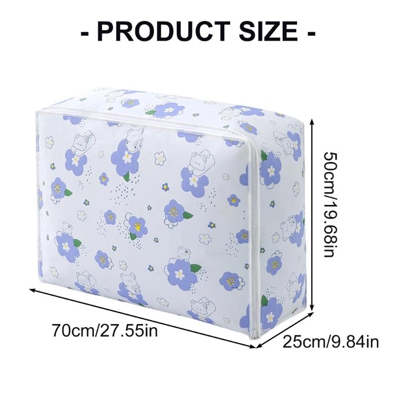 PEVA Multiple Use Storage Bag Sturdy Zippered Organizers for Bedding Clothes Travel Items