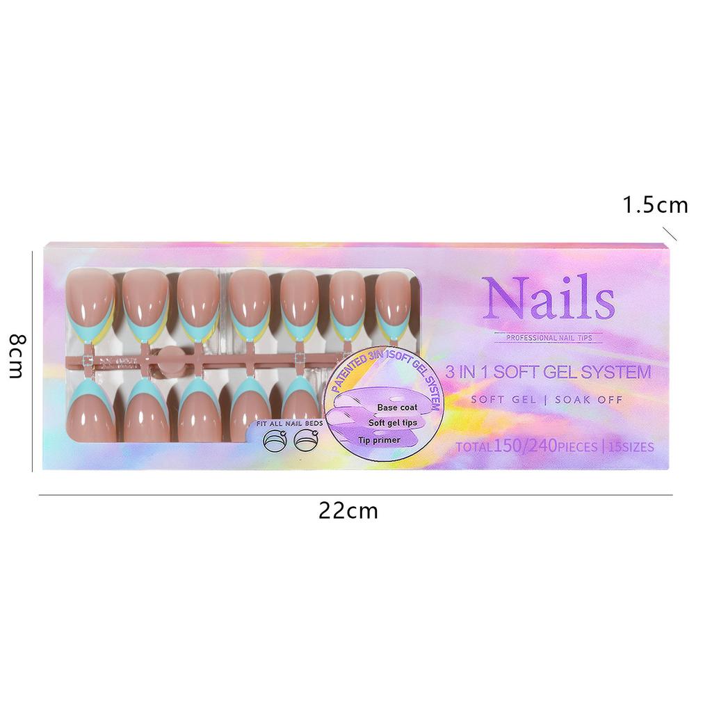 Nailart mit French-Trägernägeln, spurloses Tragen von Nägeln, entfernbare Nailart mit French-Trägernägeln, falsche Nagelaufkleber