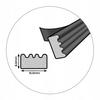 Self-adhesive door window seal E 15X8mm BLACK