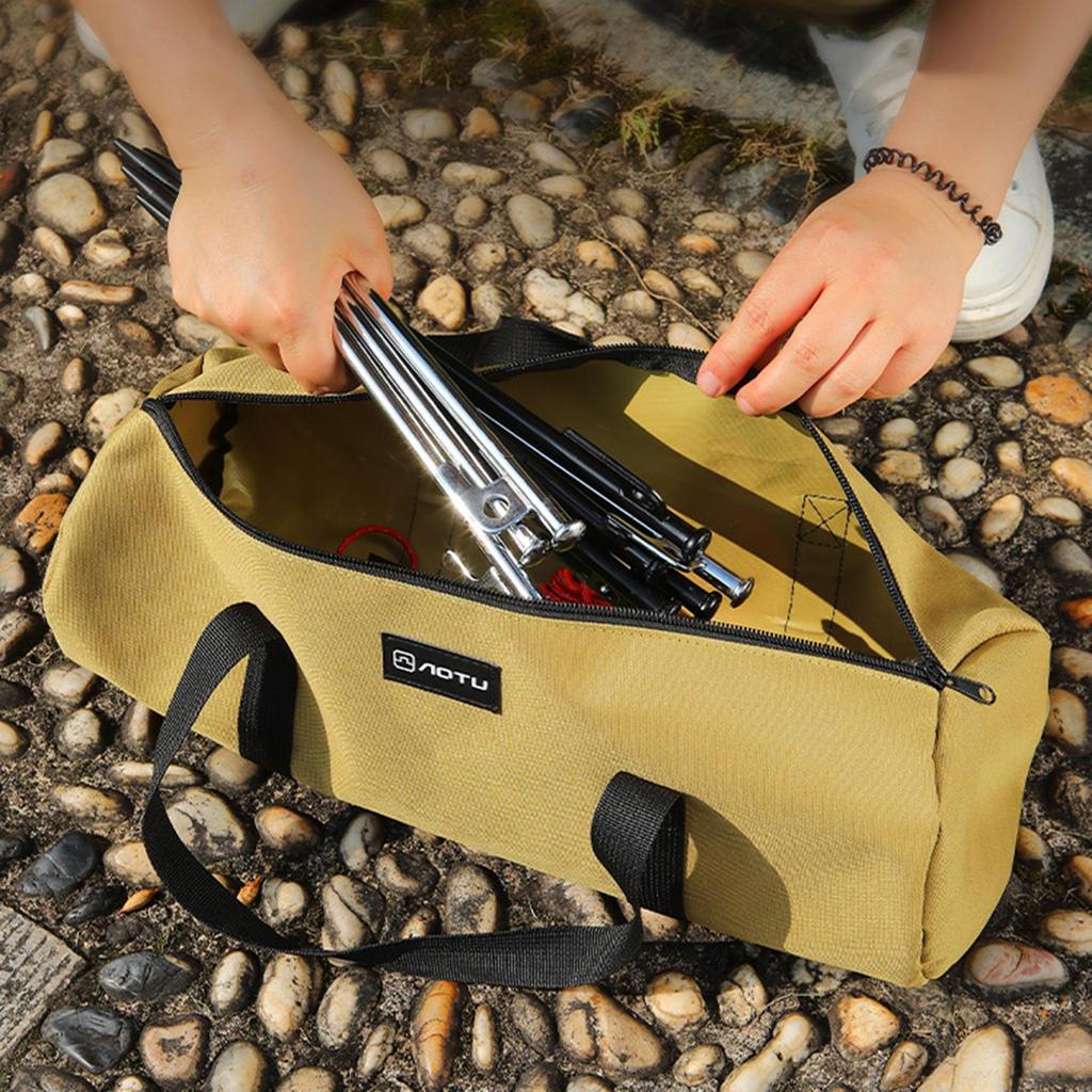 Outdoor Camping Tent Peg Ground Nail Storage Bag 900D Oxford Cloth Portable Canvas Tent Install Tools