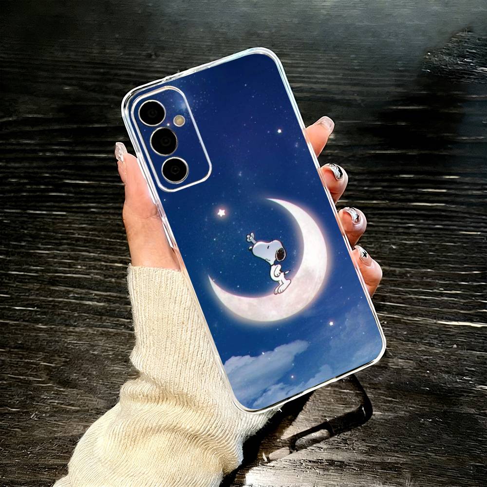 O-l Snoopy   Phone Case For SamsungA10,12,20,21S,30,31,40,50,51,52,70,71 Transparent Cover