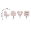 Xiaomi 4PCS/Pack Love Letters Shape Hooks Self-adhesive Storage Hooks for Hanging Key Hats Clothes Towel Wall Decor Home Organizers450000