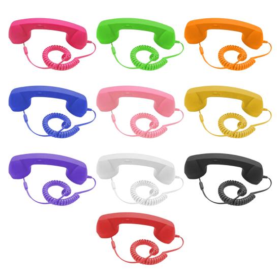 Retro Phone Handset with 3.5MM Socket Cellphone Smartphone Receiver with Microphone Speaker Universal Vintage Old Telephone Handset